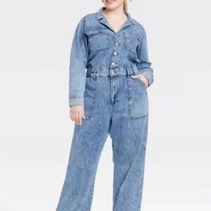 Universal Thread ~ Women's Blue Denim Jumpsuit Sz 14 R and Sz 12 R